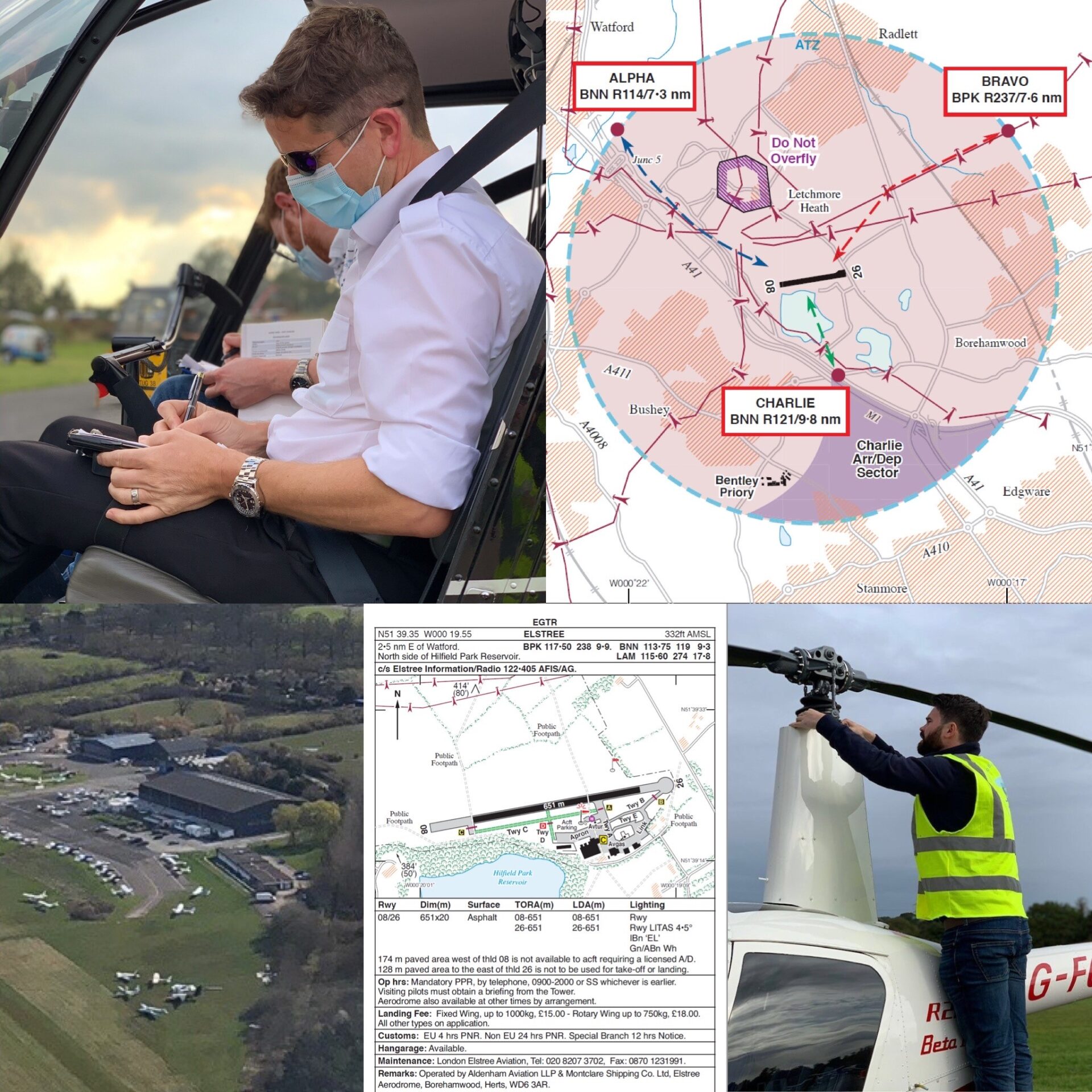 Preparing for takeoff collage