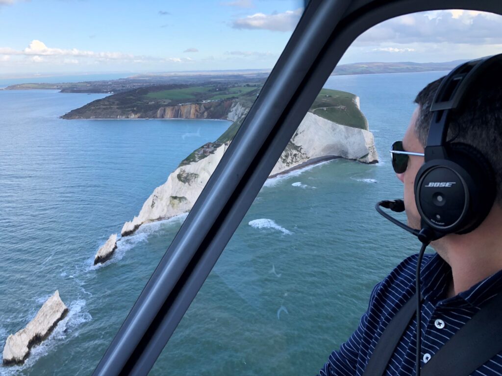 Helicopter cockpit isle of wight