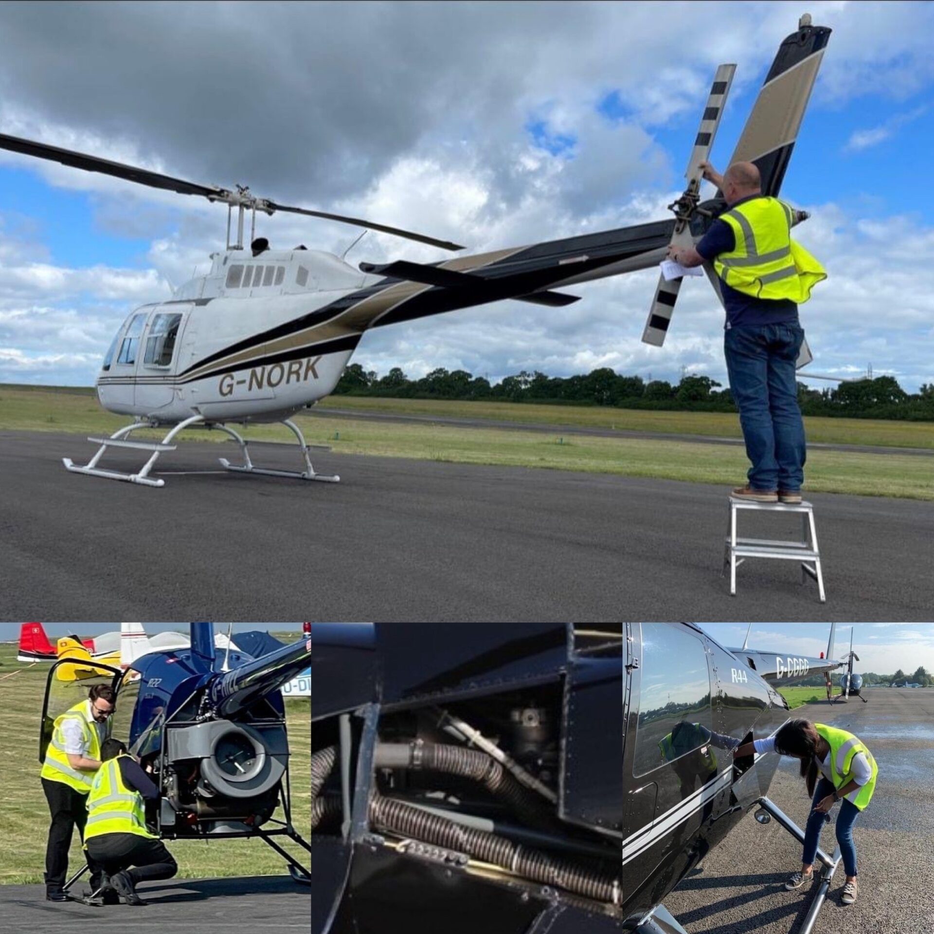 Repairing helicopters
